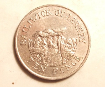 JERSEY 10 PENCE 1987 -UNC foto