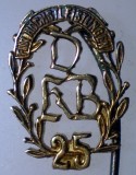 I.032 INSIGNA GERMANIA STICKPIN 25 DEUTSCHER KEGEL BUND POPICE ARGINT .925