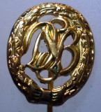 I.034 INSIGNA GERMANIA STICKPIN DSB DEUTSCHER SPORT BUND aurie h49mm