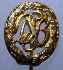 I.034 INSIGNA GERMANIA STICKPIN DSB DEUTSCHER SPORT BUND aurie h49mm