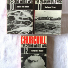 "THE SECOND WORLD WAR", 3 vol., Winston S. Churchill, 1965. Carti in lb. engleza