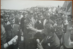 Nicolae Ceausescu si Charles de Gaulle la vizita oficiala a ultimului , 1968 foto