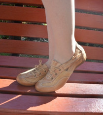 Pantof sport, chic, comozi, de culoare maro, din piele naturala (Culoare: MARO, Marime: 38) foto