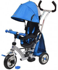 Tricicleta Cu Sezut Reversibil Sunrise Turbo Trike Blue foto