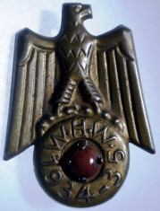 I.015 INSIGNA GERMANIA AL III-LEA REICH WHW 1934 1935 WINTERHILFSWERK h30mm foto