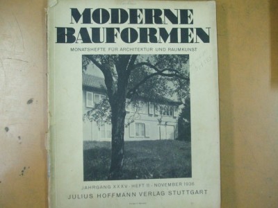Moderne bauformen Stuttgart 1936 noiembrie revista arhitectura Germania foto