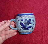 Halba ceramica 0.25L albastru de cobalt