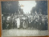 Excursionisti romani la paris in padurea Saint Cloud ,Iulie 1914 ,foto pe carton