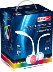Lampa de birou LED, 6W, rainbow RGB, touch, ActiveJet foto