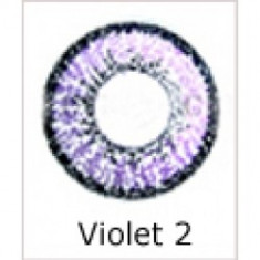 Lentile de contact colorate Violet cu contur, poze reale foto