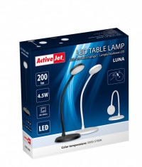 Lampa de birou 4.5 W, 15 LED-uri, USB, neagra, touch ActiveJet Luna foto