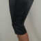 Pantaloni cazual, moderni, doua modele satinate, pe nuanta neagra (Culoare: NEGRU, Marime: 40)