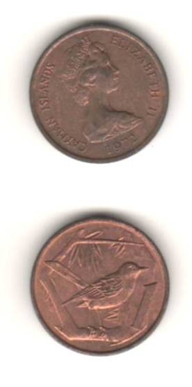 SV * Insulele Cayman ONE CENT 1972 * Regina Elisabeth II * UNC
