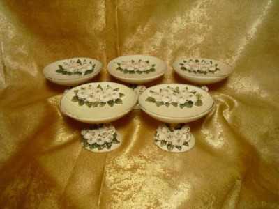 Cadou deosebit, set cupe decorative majolica-Italia, vintage foto