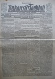 BukaresterTagblatt , 27 Noiembrie 1917 , ziar tiparit sub ocupatia Capitalei