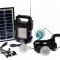 Panou solar kit fotovoltaic 4 becuri RADIO mp3 USB incarcare telefon GD8050