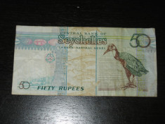 Bancnota 50 rupees Seychelles 2011 foto