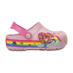 Saboti CrocsLights Rainbow Hrt Clog Ballerina Pink (CRC-202662-6GD) foto