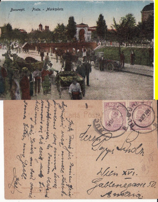 Salutari din Bucuresti - Piata- WWI, WK1 foto