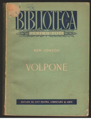 (C7291) VOLPONE - BEN JONSON foto