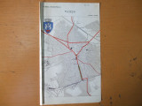 Ploesti Targu - Mures Sibiu plan oras harta color anii 1930