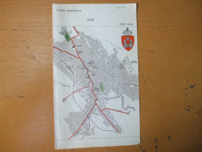 Iasi Oradea plan oras harta color anii 1930 foto