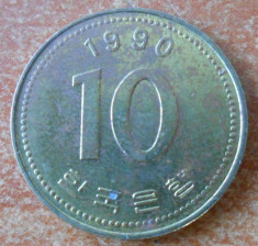 KOREEA DE SUD 10 WON 1990 KM 33.1 foto