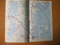 Constanta Harsova Medgidia Babadag Cernavoda Fetesti harta color anii 1930 foto