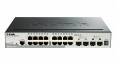 Switch SMART 16 porturi 10/100/1000M, 16 porturi Gigabit, 4 porturi SFP, Capacity 40Gbps, 16K MAC, 19&amp;quot; Rackmount, WebSmart, fanless foto