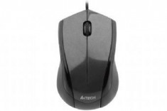 MOUSE A4Tech USB N-400-1 V-track PADless, USB, Buton GESTURE 8 functii, Black, cablu 150cm foto