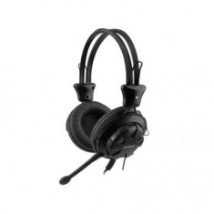 CASTI A4Tech stereo cu microfon, Comfortfit, buton ajustare volum pe casca, pernute detasabile, black &amp;quot;HS-28-1&amp;quot; foto