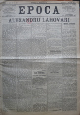 Epoca , ziar al Partidului Conservator , 9 Martie , 1897 , Alexandru Lahovary foto