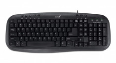 TASTATURA Genius USB multimedia KB-M200, US, Black, 8 hotkeys, BB, spill resistant foto