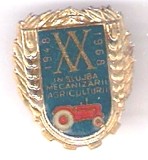 (D) INSIGNA XX ANI IN SLUJBA MECANIZARII AGRICULTURII 1948 - 1968