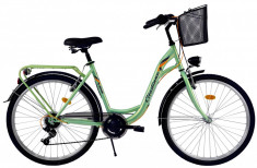 Bicicleta DHS Citadinne 2634 (2017) Verde, 430mmPB Cod:21726344380 foto