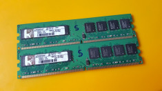 Kit 2GB DDR2 Desktop,1GB x2,Brand Kingston,667Mhz,PC2-5300,CL5(S) foto