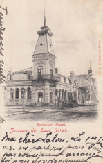 SALUTARE DIN LACUL SARAT RESTAURANT ENGLEZ ED. B. ROTTENBERG BRAILA CIRC.1901 foto