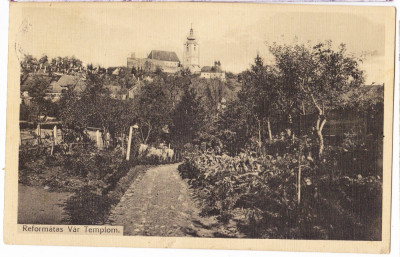 Sfantu Gheorghe Sepsiszentgyorgy Reformatus Var Templom CP circulata 1915 foto