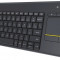 TASTATURA WIRELESS Logitech K400 Plus - INTNL - US International layout - negru &quot;920-007145&quot;