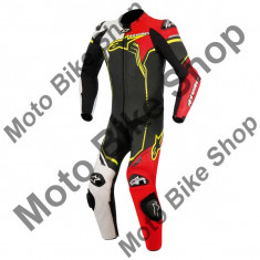 MBS Alpinestars Leder 1-Teiler Gp Plus, Schwarz-Weiss-Rot-Gelb Fluo, 52, P:16/SB, Cod Produs: 3150516123652AU foto