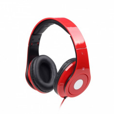 CASTI Gembird stereo cu microfon - dimensiune mare, Detroit, red &amp;amp; black (MHS-DTW-R) foto