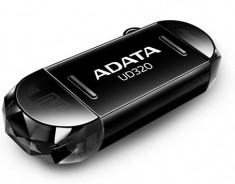 USB 16GB Adata, UD320 (USB 2.0), On-The-Go Black, adaptor Micro USB, &amp;quot;AUD320-16G-RBK&amp;quot; foto