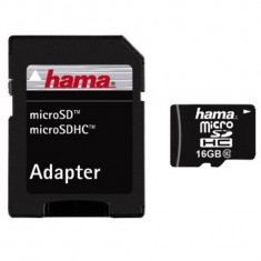 Card de Memorie HAMA Micro SDHC 16GB Clasa 10 + Adaptor SD foto