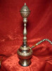 Narghilea, shisha, hookah, alama argintata, gravura manuala, vintage