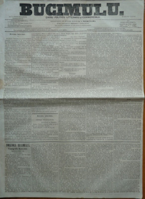 Buciumul, ziar politic, literar si comercial, nr. 280, 1864, Bolliac foto