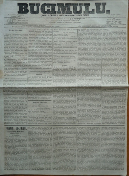 Buciumul, ziar politic, literar si comercial, nr. 280, 1864, Bolliac