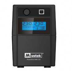 UPS Mustek 650VA/ 360W; PowerMust 636 LCD - display LCD; 4 prize IEC; incarcare 6 ore; acumulator 12V/ 7Ah; AVR; back-up 120W la 12&amp;#039;, 50% load 6&amp;#039;,... foto