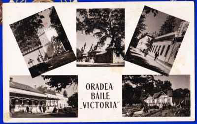 C27 RPR CP vedere mozaic,multipla circulata 1961 Oradea baile Victoria foto