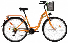 Bicicleta DHS Citadinne 2834 (2017) Portocaliu, 480mmPB Cod:21728344840 foto