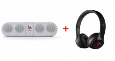 Pachet Boxa cu bluethooth Beats Pill by Dr Dree si Casti Beats Solo2 foto